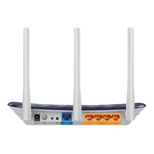 TP-Link Archer C20 Router WIFI 5 AC750 2.4GHZ/5GHZ DOBLE BANDA, 4 Puertos LAN 10/100, Color azul