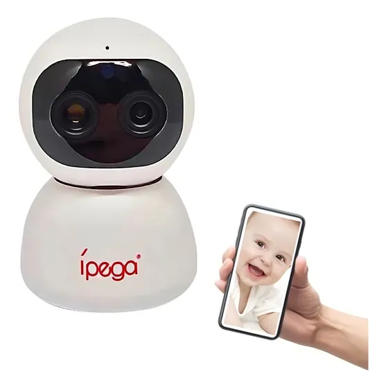 Câmera Wifi Com 2 Lentes Fullhd 1080p Ipega Kp-ca178 Cor Branco
