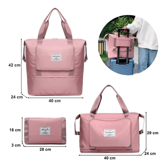Bolso Cartera Expandible Gimnasio Viaje Impermeable Dama