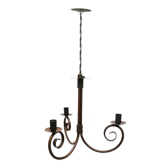 Lustre Artesanal Barato De Ferro Simples Para Sala De Jantar