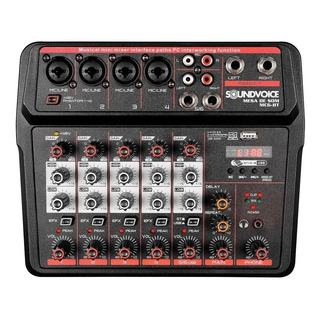 Mesa De Som Soundvoice 6 Canais Bluetooth Gravação Usb Mc6bt Mesa De Som Soundvoice 6 Canais Bluetooth Gravação Usb Mc6bt