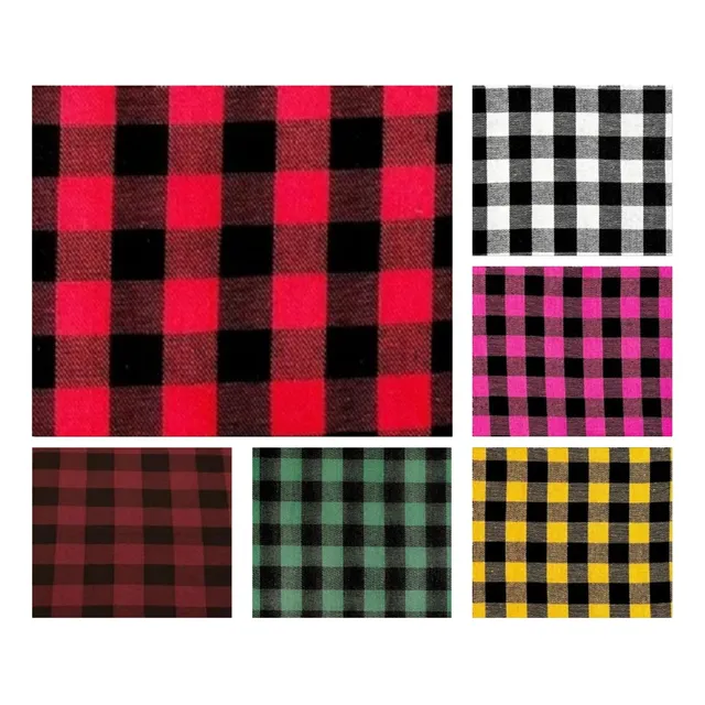 Tecido Flanela Xadrez 100%algodão 5 Cores (1,00mt X 1,50mts)