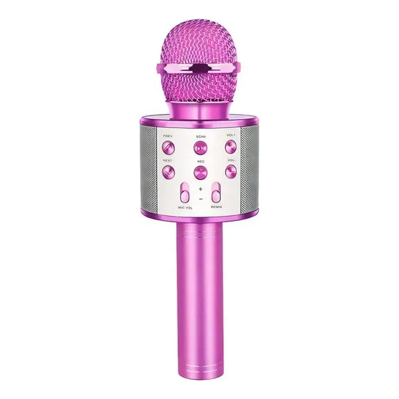 Microfone Bluetooth Karaokê Para Festas E Eventos Cor Rosa Cor Rosa-Shoque