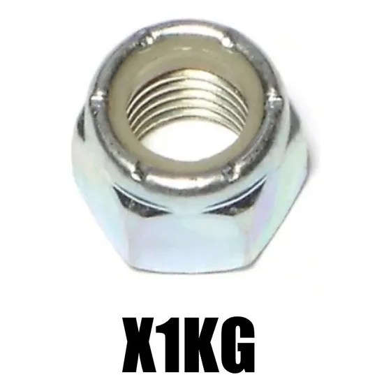 Tuerca Ac G2 Hex Nylon Unc 1/4 - 20 Zinc