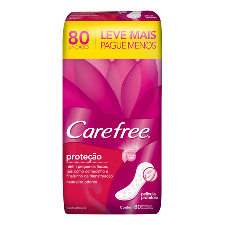 Absorvente Diário Carefree 80 Unidades Absorvente Diário Carefree 80 Unidades