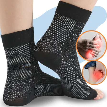 Meia Sem Ponteira Ortopédica Alta Compressão Alivo Da Dor