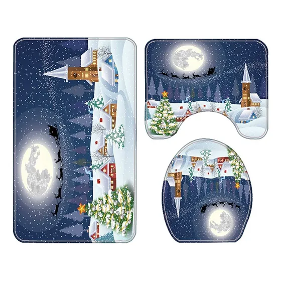 3 Decoracion Baño Navideña Para Diseño Papa Noel Alz