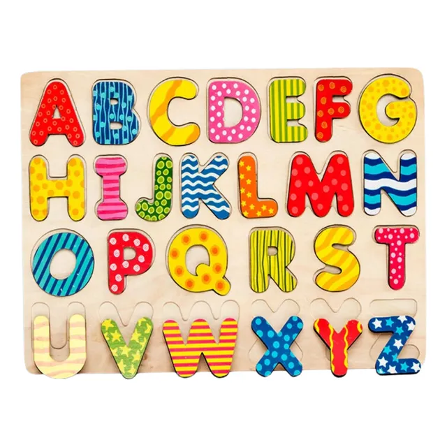Juego Encastre Didactico Letras Numeros Madera Juguete Niño
