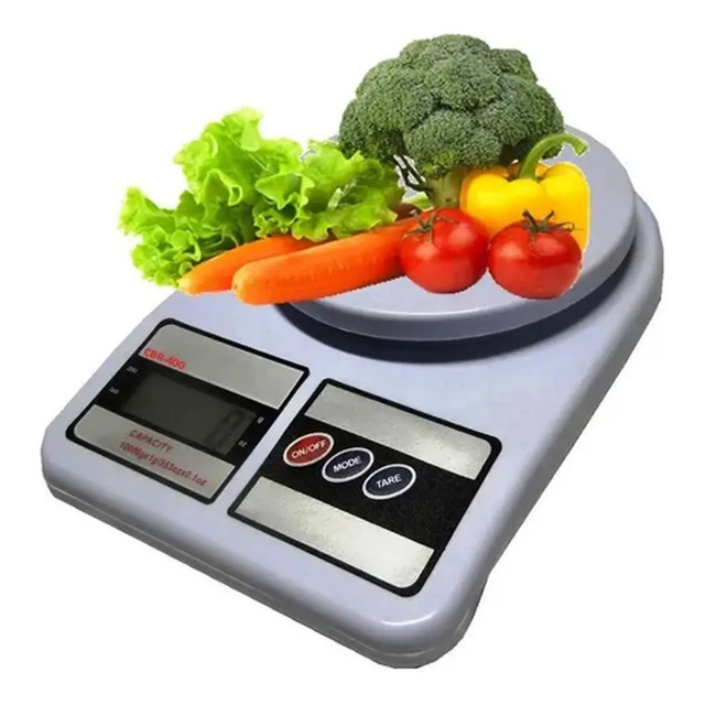 Balança Cozinha 10kg Culinária Digital Pesar Alimento Dieta Branco