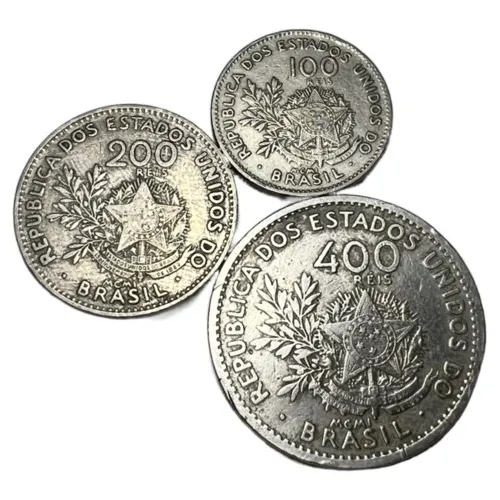 Lote 1 Kilo Moedas 1901 Mcmi 100 200 400 Reis Frete Grátis