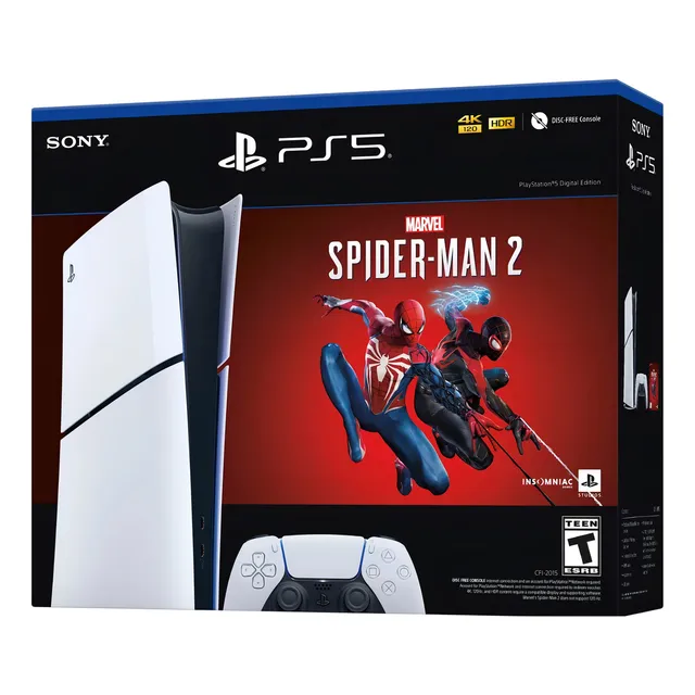 Playstation 5 Slim Digital 1 Tb Bundle Marvel Spiderman 2 Color Blanco