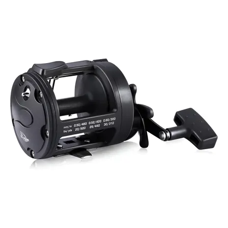 Carretilha De Perfil Alto 20 Kg Ideal Para Peixes Grandes Cor Preto 3000 Da Manivela Direito