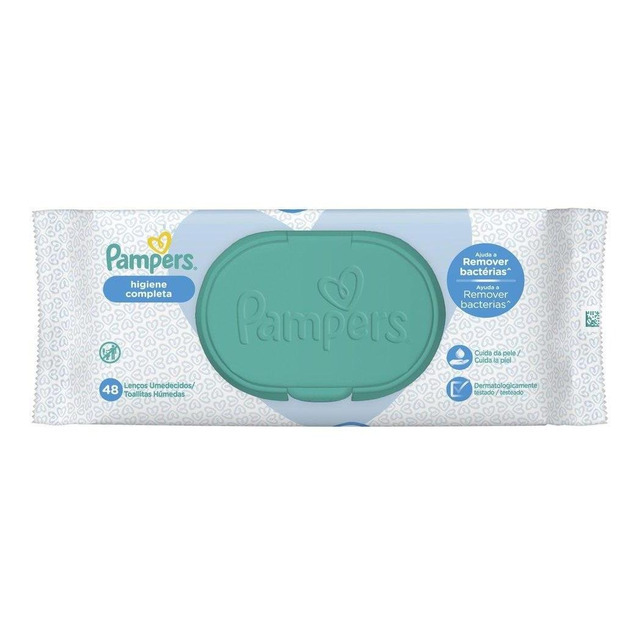 Lenços Umedecidos Higiene Completa Pacote 48 Unidades Pampers Lenços Umedecidos Higiene Completa Pacote 48 Unidades Pampers