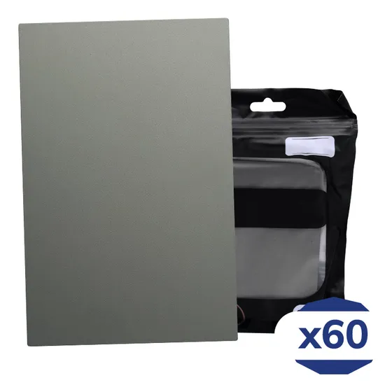 Placa Tapa Ciega Gris Oxford 74x112mm Skin Feel Artlite Luxury Apl-412 Paquete 60 Piezas