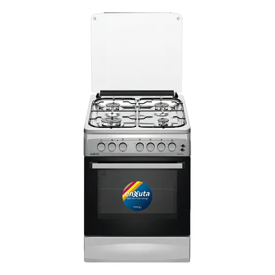 Cocina A Gas Enxuta Cenx5642i Inox Grill Electrico Color Gris
