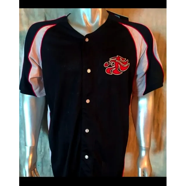 Camisa Negra De Caballero, Talla Xl, Leones Del Caracas