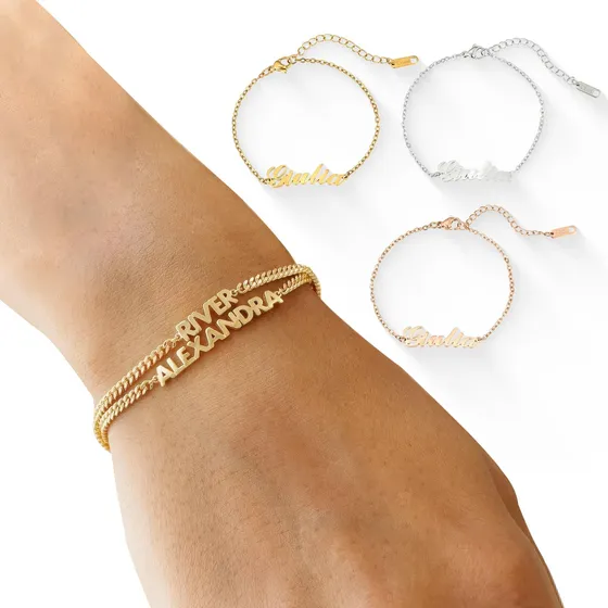 Pulsera Con Nombre Personalizado Para Mujer, Joyería