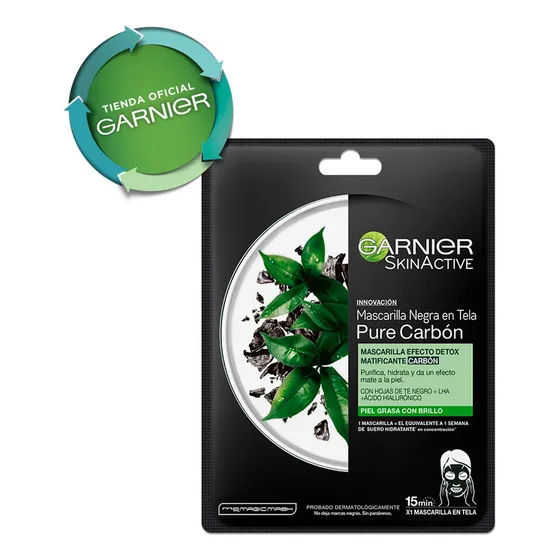Mascarilla Detox Matificante Garnier Piel Grasa 28g