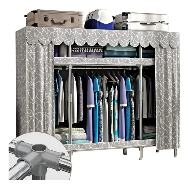 Metal Closet Ropero Armable Portátil Armario Organizador