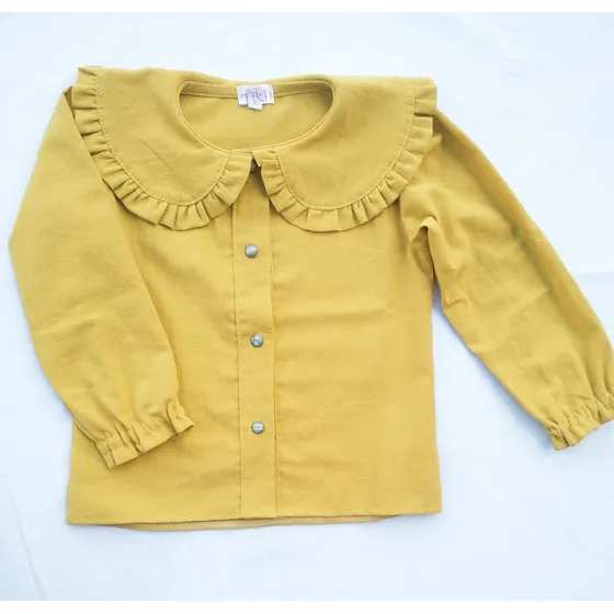  Blusa Tiki Niña Infantil Blanca Con Volados Talle 2 Al 12