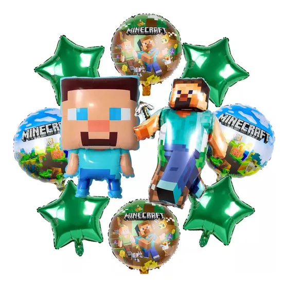 Kit 10pzs Globos De Decoracion Para Fiestas Cumpleaños Niño