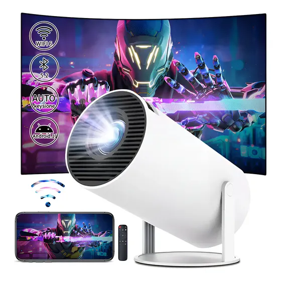 Proyector Portátil Zscases HY300 Android 4K WiFi Bluetooth LED 12000lm Blanco | Cuotas sin interés