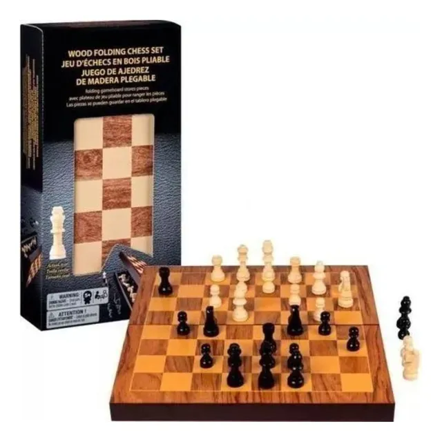 Ajedrez Plegable De Madera Spin Master Juego De Ingenio Febo