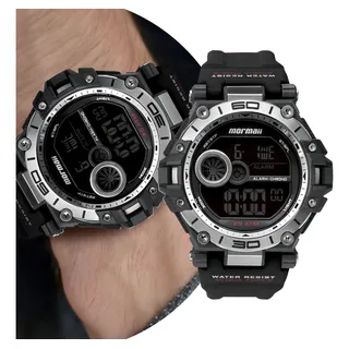 RelĂłgio Masculino Digital Esportivo De Pulso Com Pulseira De Silicone Ă Prova D' Ăgua Preto E Prata Ultra Resistente Com CronĂŽmetro, Alarme, CalendĂĄrio E Iluminação Noturna - Mormaii Pro Mo14073ac/8p RelĂłgio Masculino Digital Esportivo De Pulso Com Pulseira De Silicone Ă Prova D' Ăgua Preto E Prata Ultra Resistente Com CronĂŽmetro, Alarme, CalendĂĄrio E Iluminação Noturna - Mormaii Pro Mo14073ac/8p