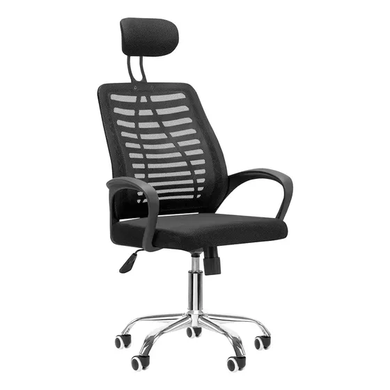 Silla Ejecutiva Ergonómica Giratoria Casa Bella con Apoyacabezas Negro