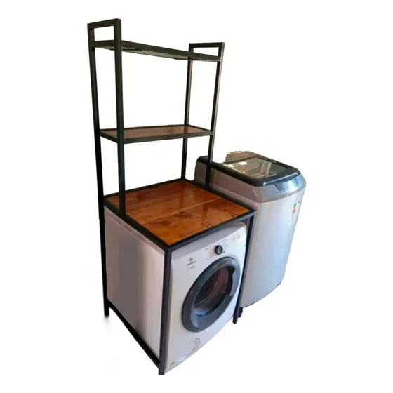 Mueble Base Soporte Lavadora O Secadora Con Repisa Superior