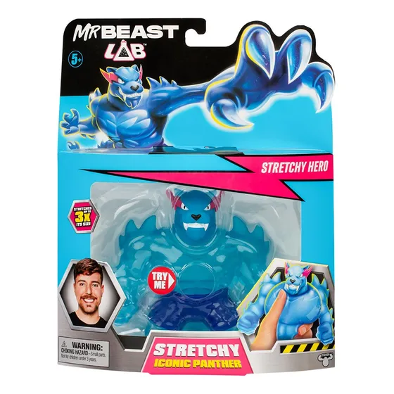Mr Beast Lab Stretchy Hero Panther Figura Estirable De 11 Cm