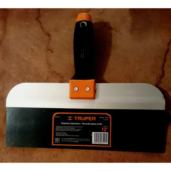 Espatula Drywall 12 Mango Ergonómico Goma Fibra 30cm