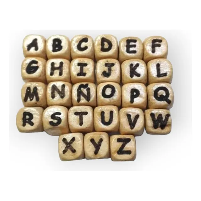 Letras Cuadradas Cubo De Madera Para Nombres Y Artesanias 