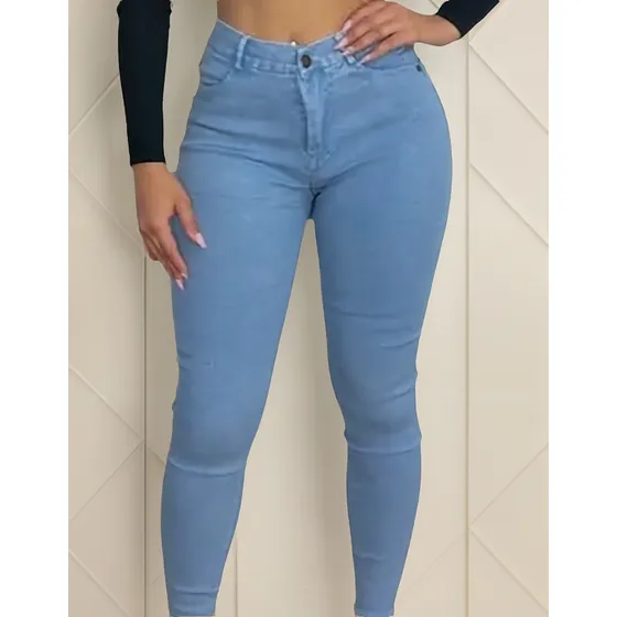 Pantalón Leggins Tipo Jeans Elástico De Mujer (colores)
