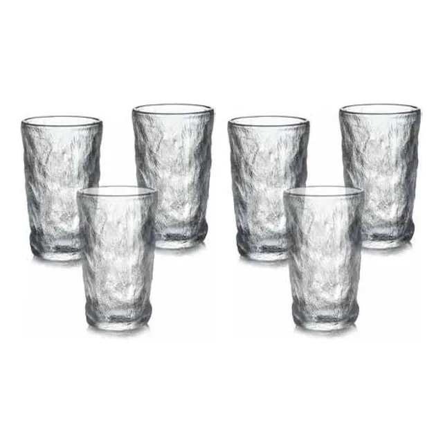 Vaso X6 Unidades 350 Ml Vintage Set X 6 Vasos Exclusivos Color Vidrio