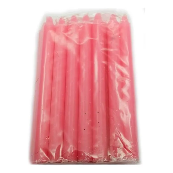 Vela O Espelma Para Candelabro X 20 Unidades Color Rosado