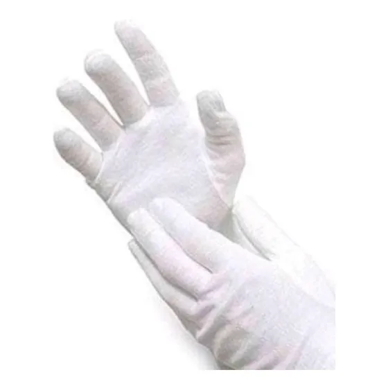 Guantes 100% Algodon Blancos Antialergicos 