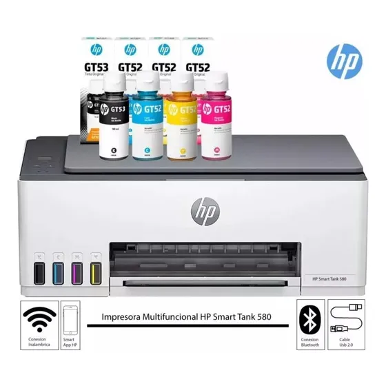 Impresora Hp Smart Tank 580 Multifunción Color Wi-fi
