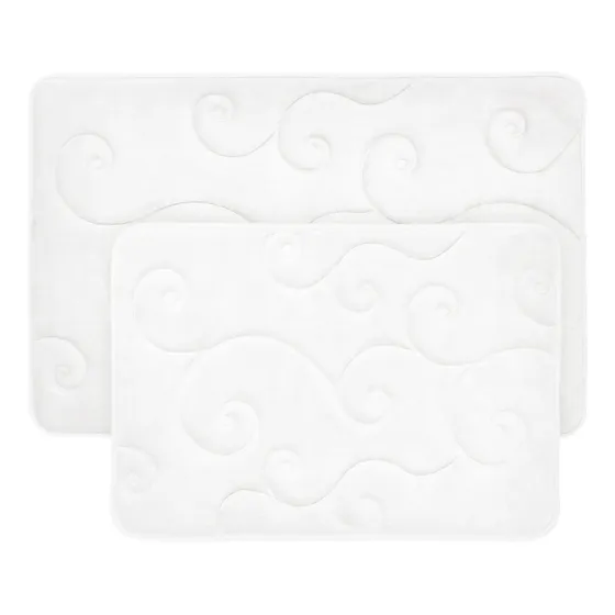 2 Alfombrilla Baño Espuma Viscoelastica Patron Forro