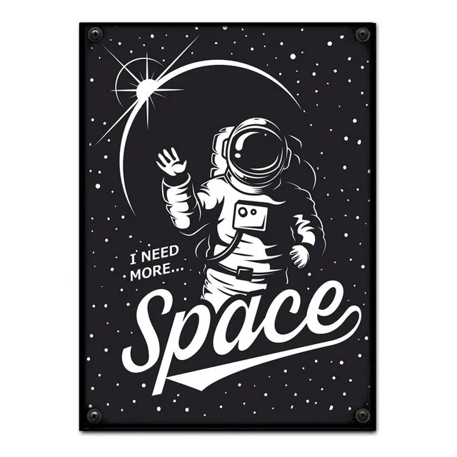 #670 - Cuadro Decorativo Vintage - Astronauta Poster Espacio