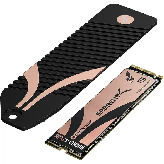 Ssd Nvme M2 Sabrent Rocket 4 Plus 1tb Gen4 P/ Ps5 + Heatsink