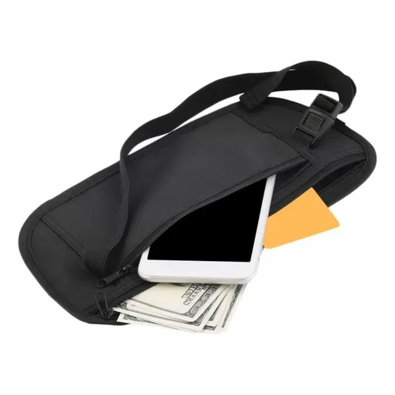 Riñonera De Viaje Porta Documentos Slim Ajustable