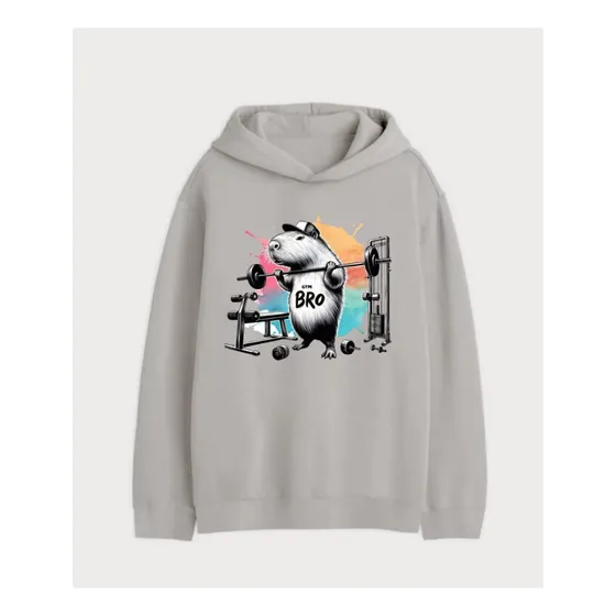 Capybara Suéter Oversize Con Capucha Unisex 100 % Algodón