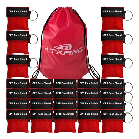 Ktkang 100pcs/lot Rojo Cpr Barrera Con Llavero Cpr C77qw