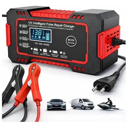 Carregador Inteligente De Bateria Automotiva 12v E 6a Bivolt
