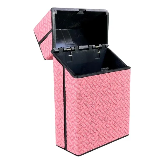 Cigarreira Caixa Porta Cigarros Case Carteira Para Cigarro Cor Rosa