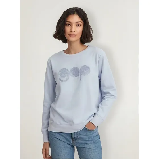 Sudaderas Gap Mujer Sin/ Gorro Logo Impreso Gliter Nuevas