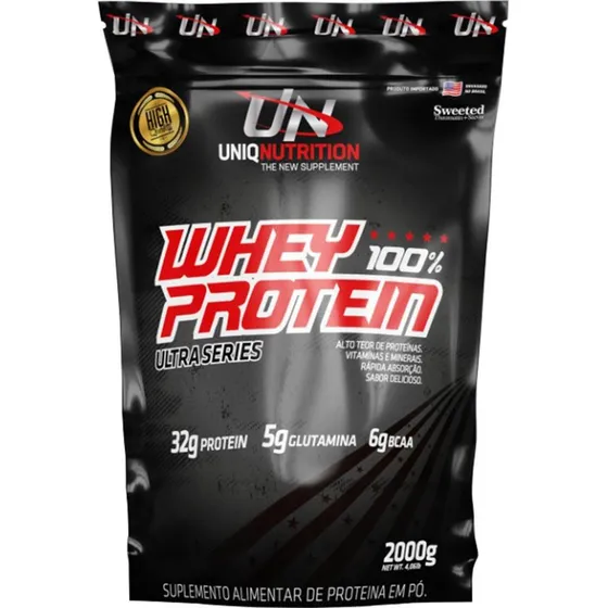 Whey 100% Protein 2kg Uniq Nutrition Sabor Baunilha