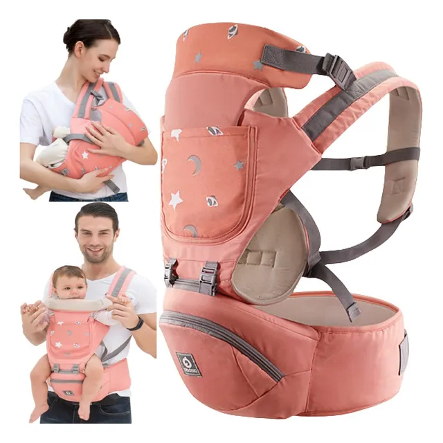 Cangurera Portabebés Ergonómica Pokachila 56458 Para bebés De 3 a 18 Meses 20 Kg Color Naranja