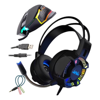 Kit Fone Headset Gamer E Mouse Gamer Led Rgb Rainbow Kit Fone Headset Gamer E Mouse Gamer Led Rgb Rainbow